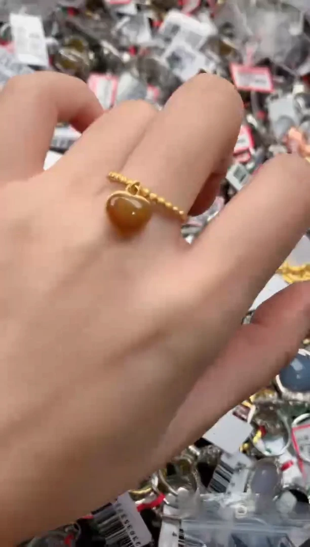 银S925镶嵌戒指翡翠6666---10