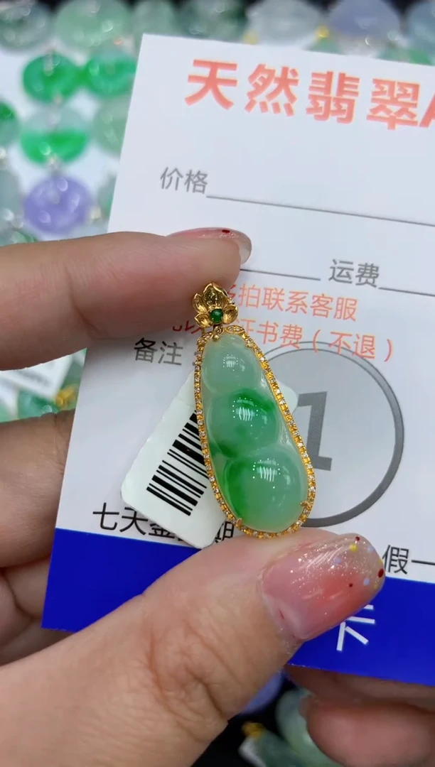 【闪购商品】翡翠颈饰18K金镶嵌111111111111