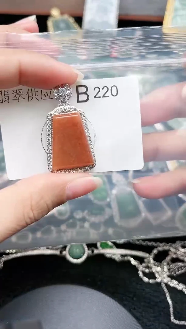 【闪购商品】翡翠颈饰未镶嵌赠皮绳220