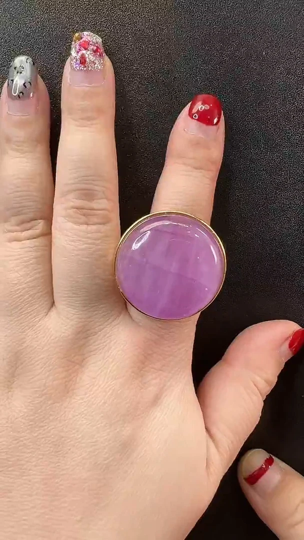 【闪购商品】锂辉石戒指银S925镶嵌戒指