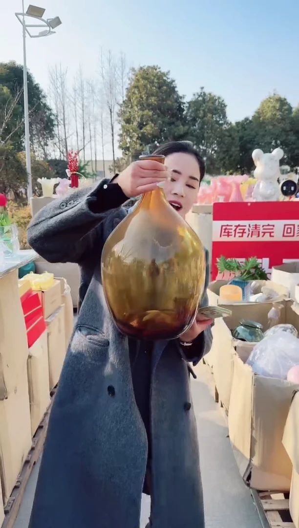 【闪购商品】玻璃EMS-安琪微瑕花瓶--32ZLT