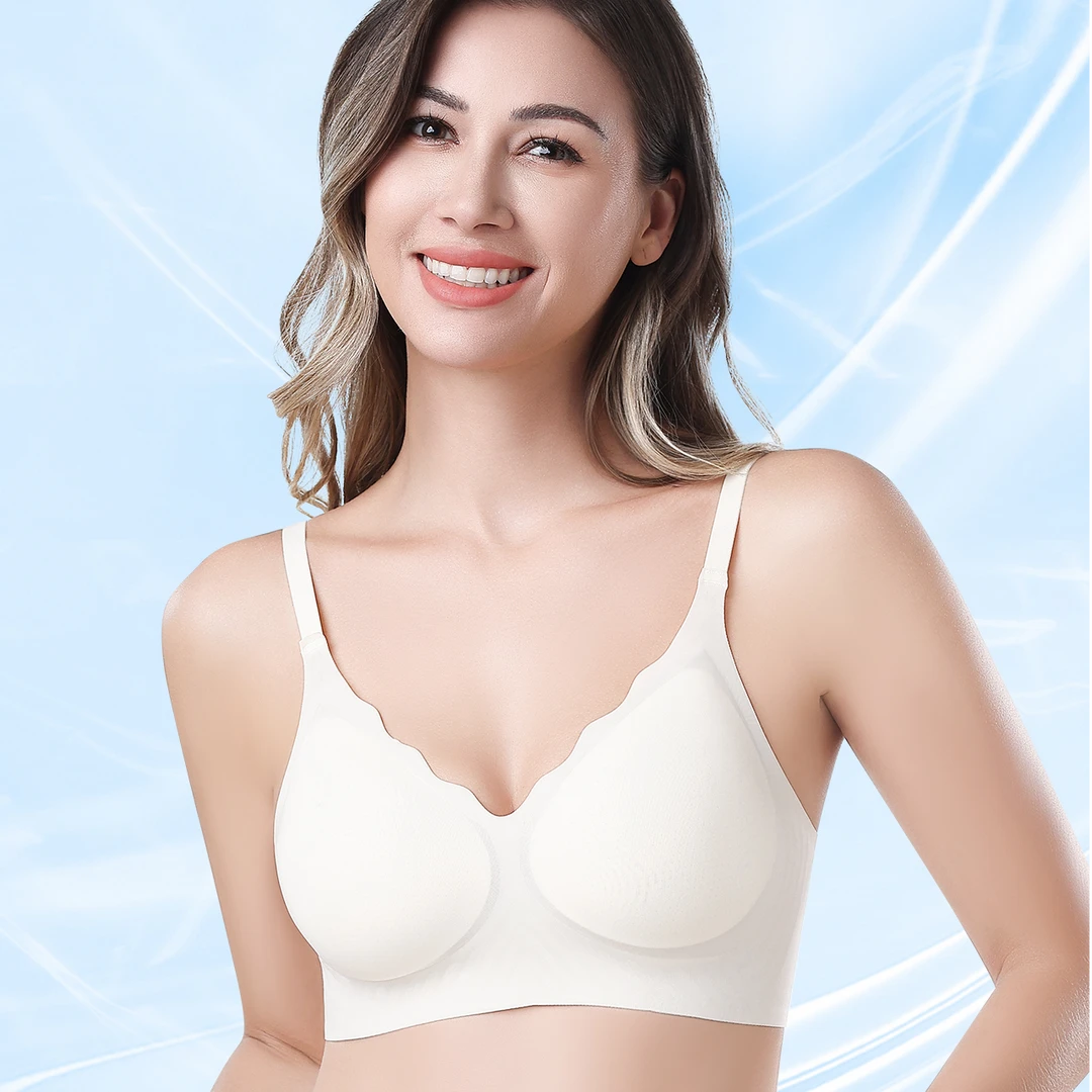 【幸洁·黑天鹅】冰肌裸感薄款舒适聚拢提拉透气无痕美背 3056