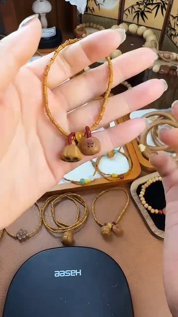 吊坠桃核【桃源行】竹节款「福气连连」桃核辟•挡•驱•护 备注手围