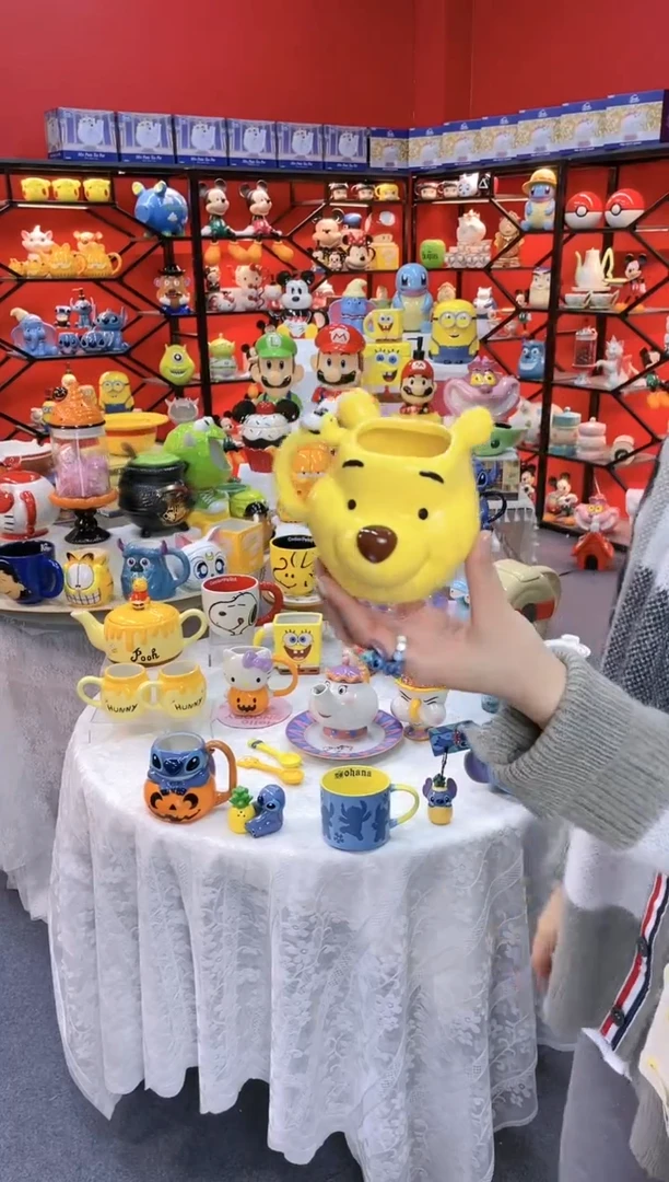 【闪购商品】1@@维尼熊蜜蜂陶瓷水杯