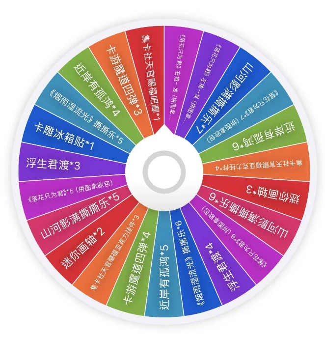 【浅尝一口转盘】多IP转盘玩法二创卡牌拆盒盲盒（代拆）