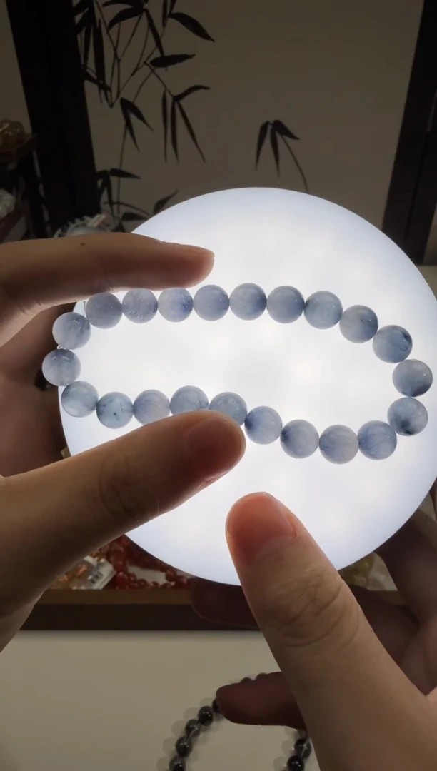 未镶嵌手串水晶滢**鲤SJ-102蓝兔毛