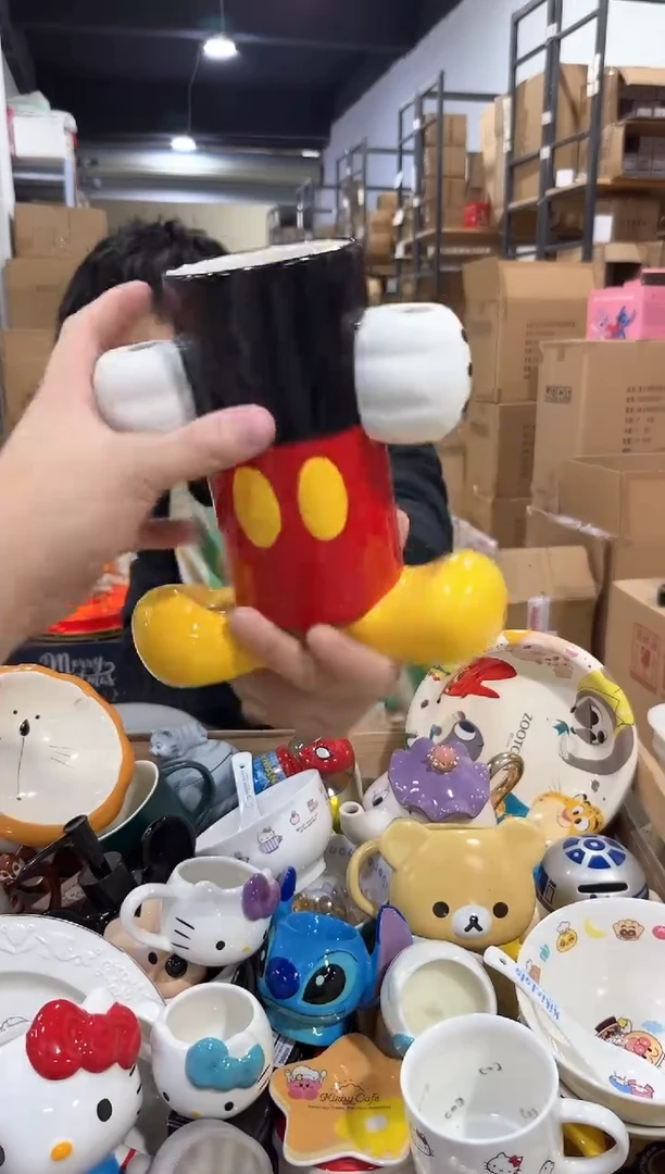 瓷片米奇筷子筒