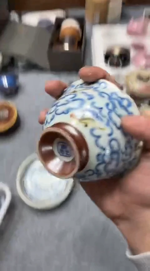 摆件陶茶具茶具茶具祥云盖碗