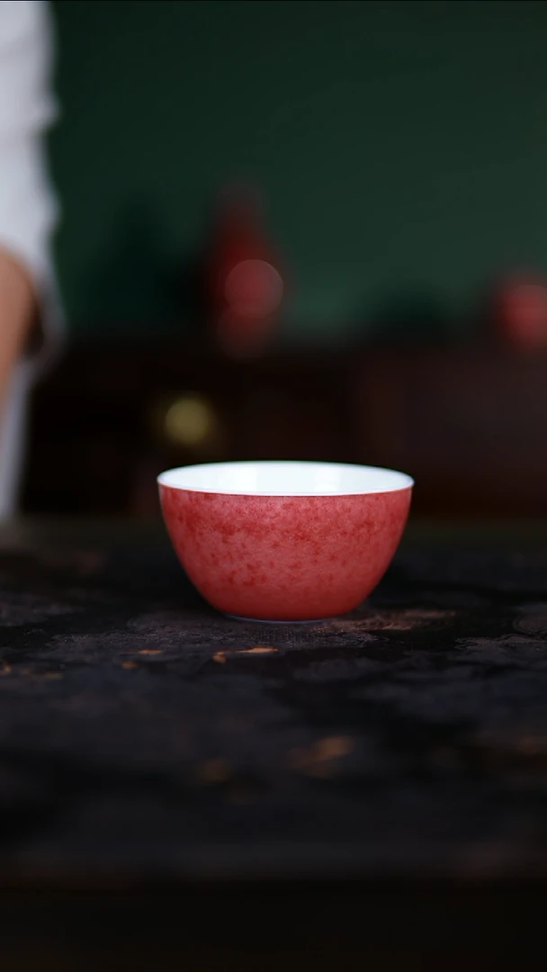杯子景德镇纯手工陶瓷豇豆红