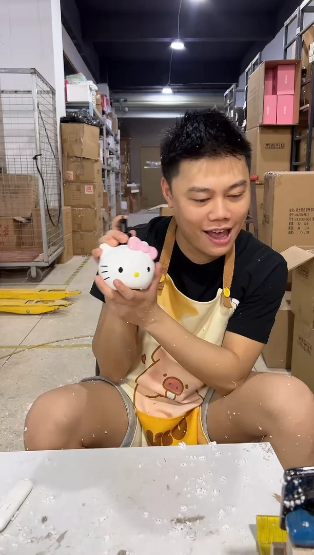 瓷片树脂粉色蝴蝶结kt按压瓶
