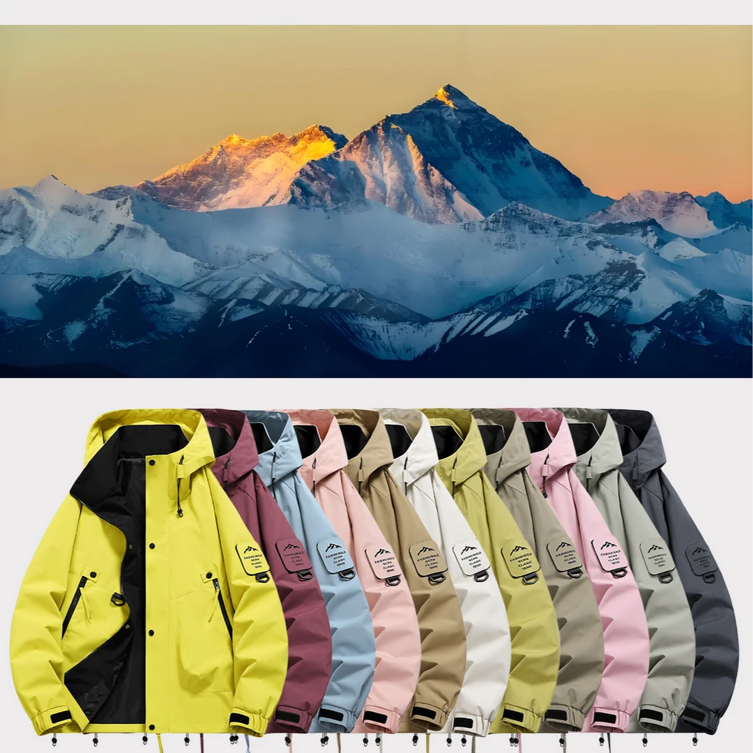 『山雨极光』冲锋衣男女款春秋季户外登山服防风防水多巴胺休闲外套