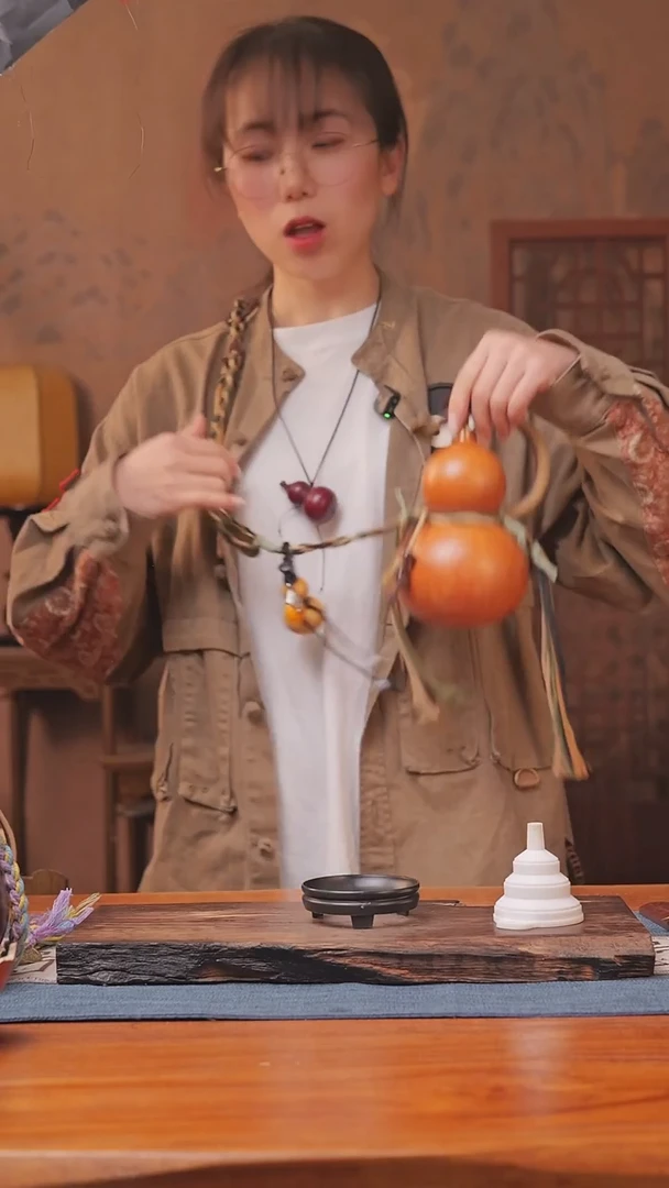 1355号链接精品大漆葫芦现货现发[一物一拍]（500ml）