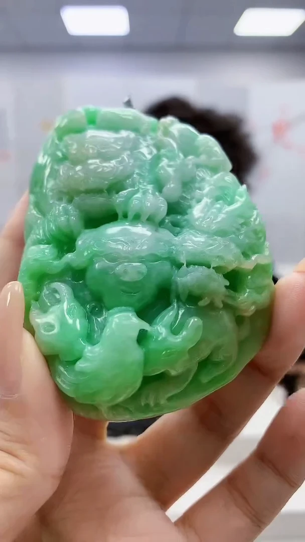 定制翡翠未镶嵌4688xx-毛货挂件40