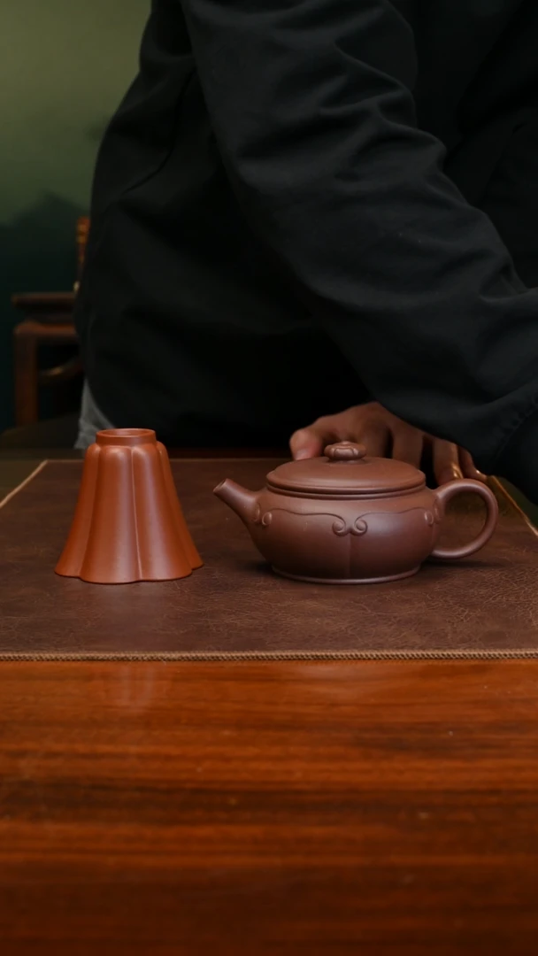 【闪购商品】紫砂茶壶锦鼓底槽青160cc