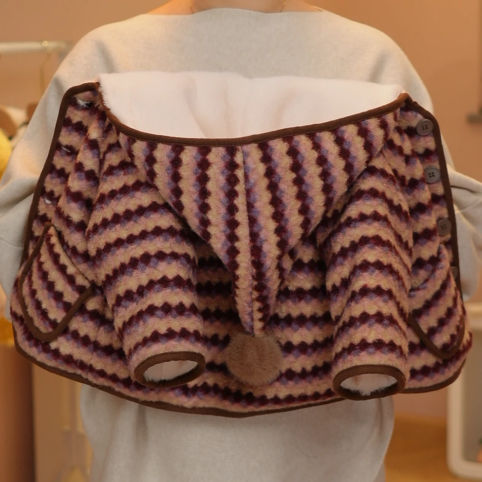 【圣诞波纹】冬季新款男女童中小童外套时尚加绒加厚复古儿童外套