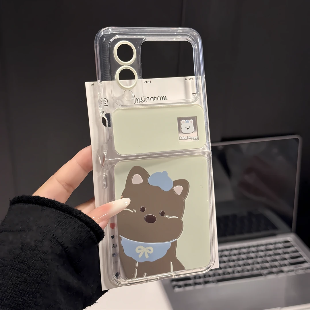 （华为NOVAflip系列）折叠镜面适用华为novaflip手机壳防摔女西高地