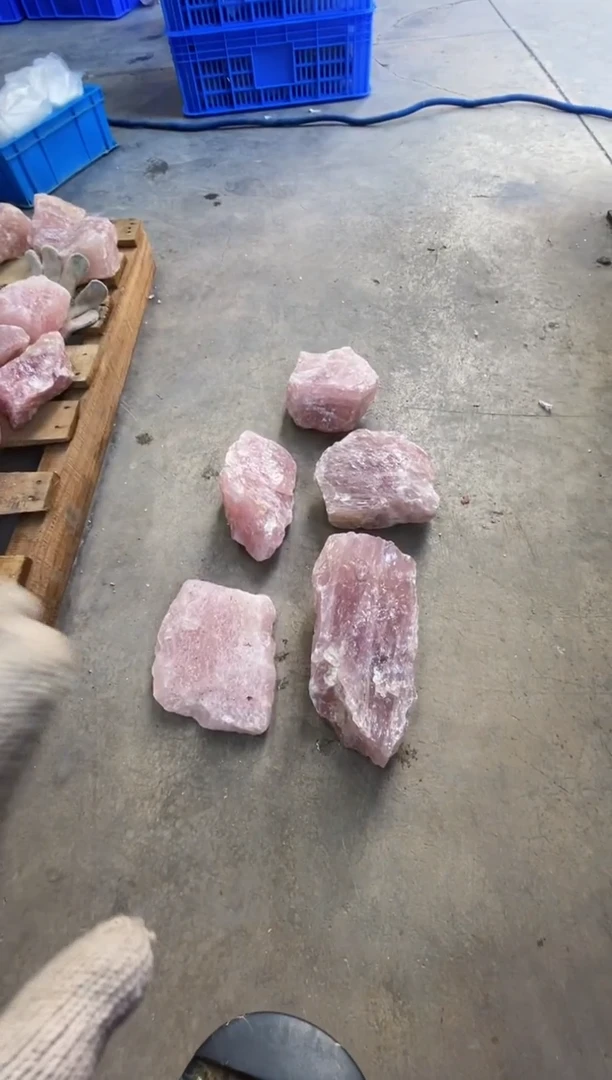 【闪购商品】水晶原石未镶嵌天然粉水晶原石摆件多样性发一