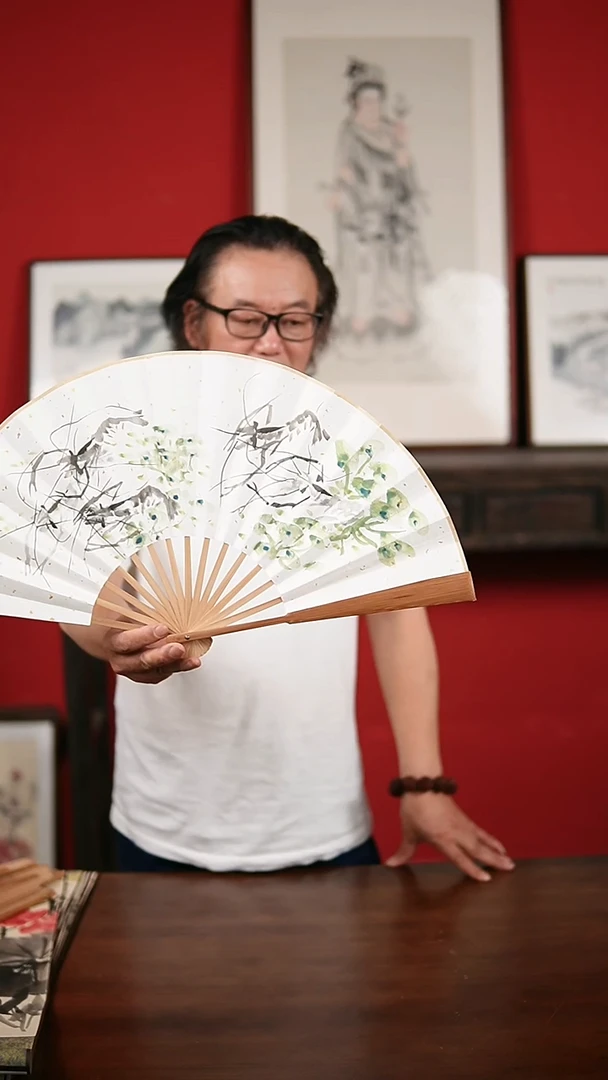 国画手绘手写-10寸扇子