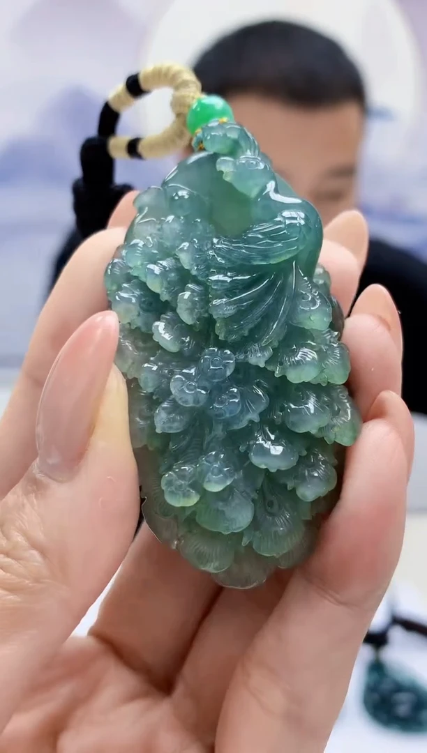 定制翡翠未镶嵌4898MM-毛货挂件131