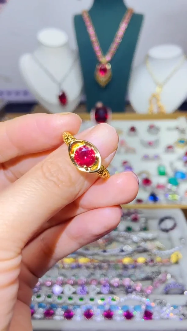 银S925镶嵌戒指烟晶3