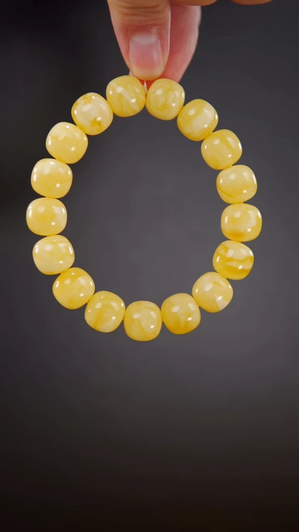 手链琥珀未镶嵌同料老型手串22.9