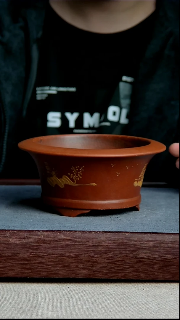 紫砂花盆14*7内径紫砂花盆