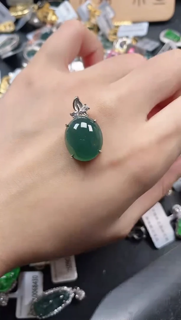 银S925镶嵌戒指翡翠51151