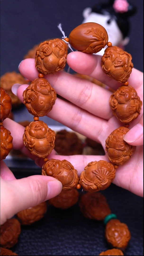 手串/手链橄榄核张*荷叶财神