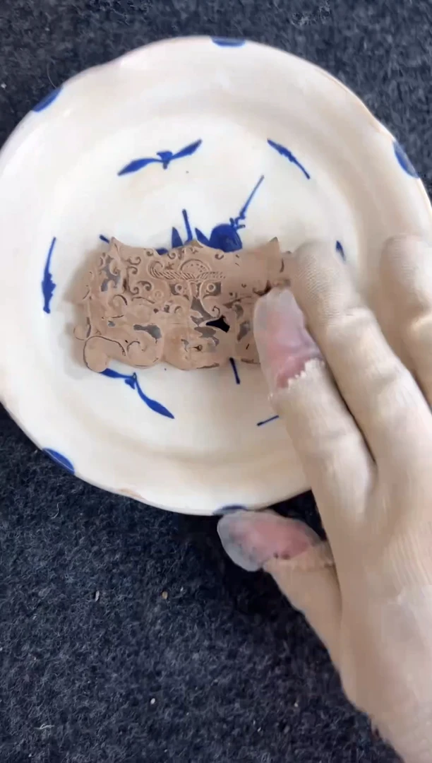 瓷片手工，手绘，瓷器