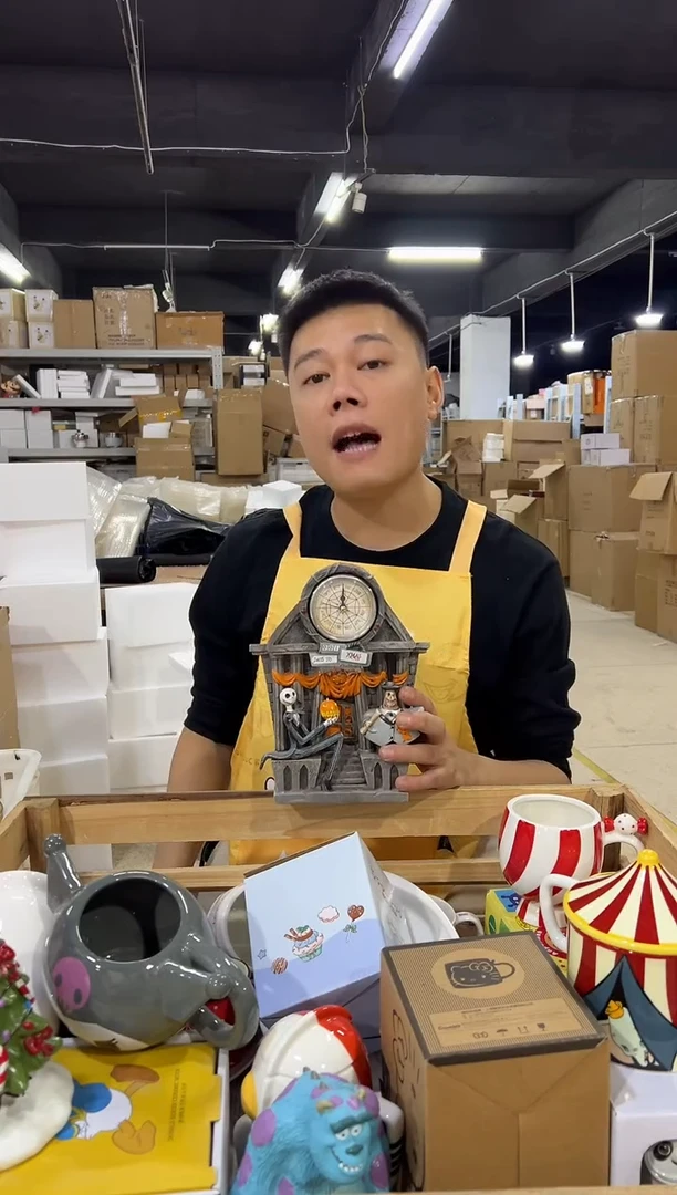 瓷片杰克 时钟钱罐