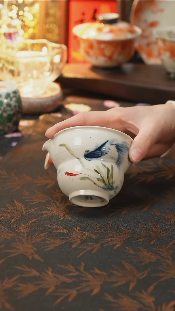 杯景德镇陶瓷杯碗柴烧多人