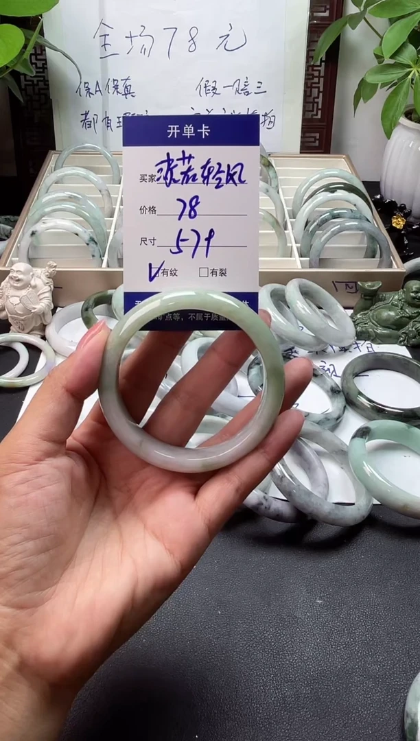 未镶嵌手镯翡翠淡**风翡翠手镯#26