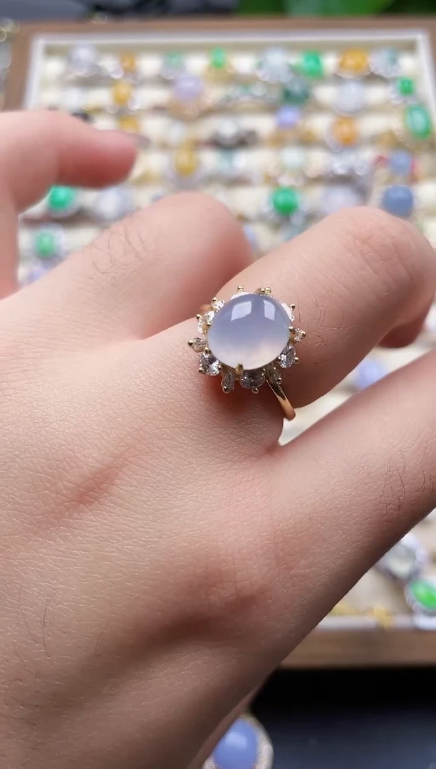 银S925镶嵌戒指翡翠33