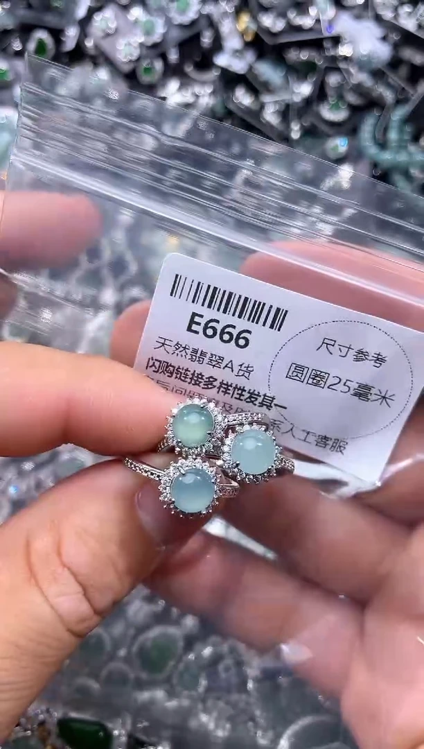 【闪购商品】翡翠颈饰未镶嵌E666戒指 多样性发其一
