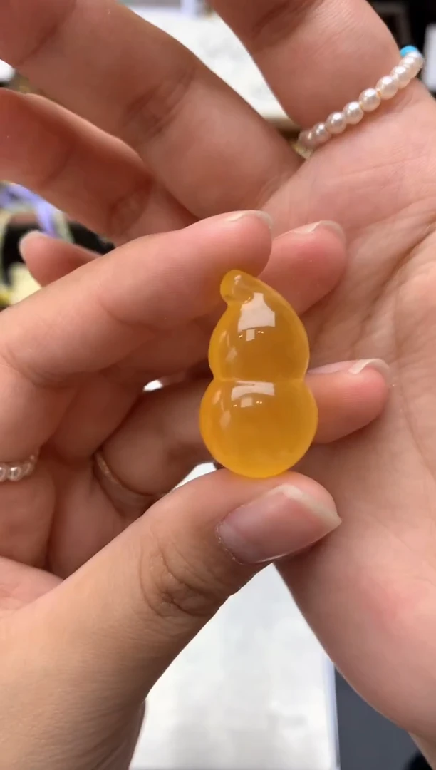 【闪购商品】琥珀珠宝奇石未镶嵌027琥珀蜜蜡花粉有纹小坑介意勿拍