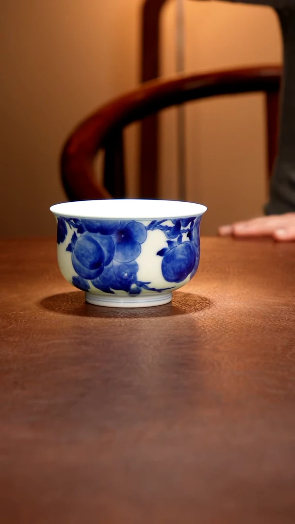 摆件陶景德镇瓷器，青花瓷手绘茶具~