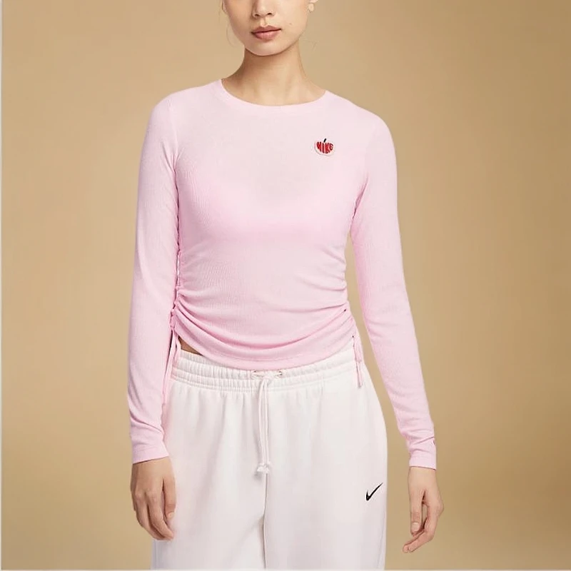 NIKE/耐克AS W NSW RIB LS MD CRP TOP GCE针织无领长袖HV8728663