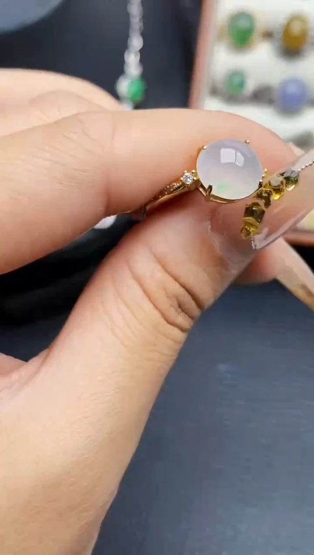 银S925镶嵌戒指翡翠0549