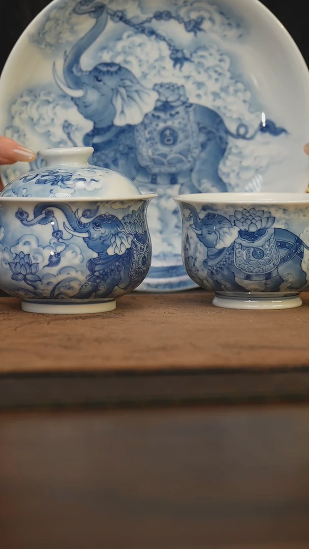 杯柴窑青花破价福利  3件