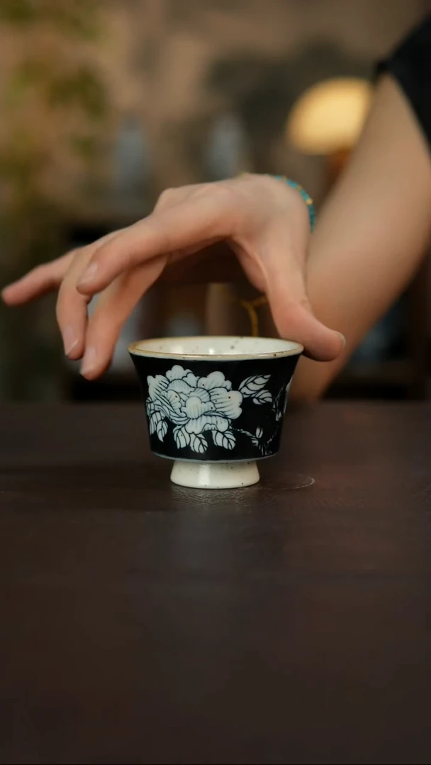 杯景德镇陶瓷杯碗柴烧多人