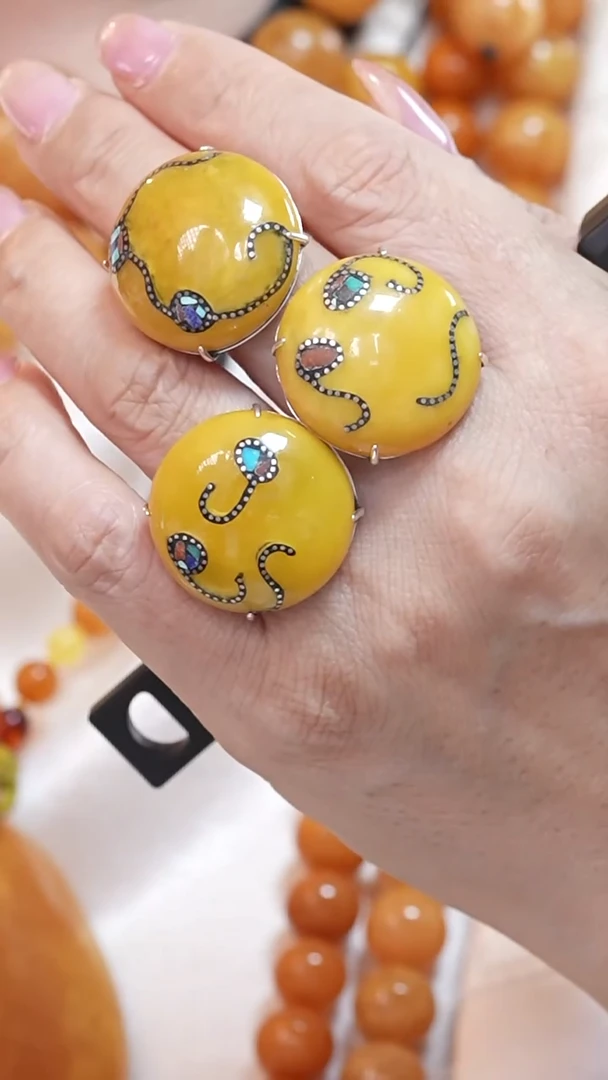 蜜蜡颈饰银S925镶嵌9266选择多样性发货其中一件