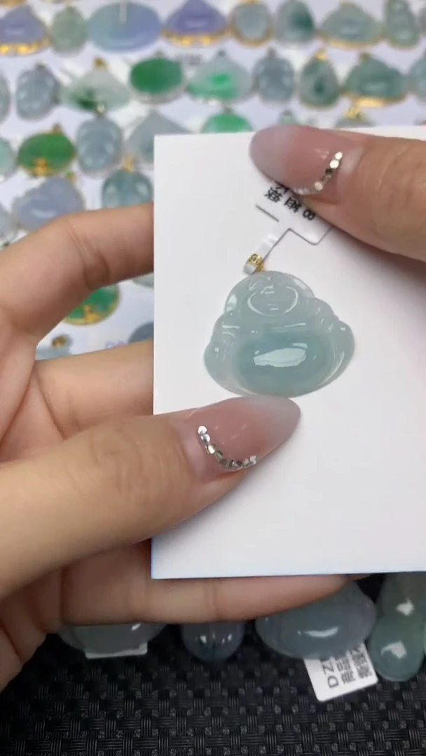 【闪购商品】翡翠颈饰18K金镶嵌天然翡翠a货