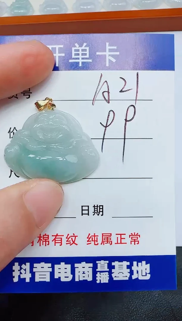 翡翠未镶嵌吊坠(赠链)A21