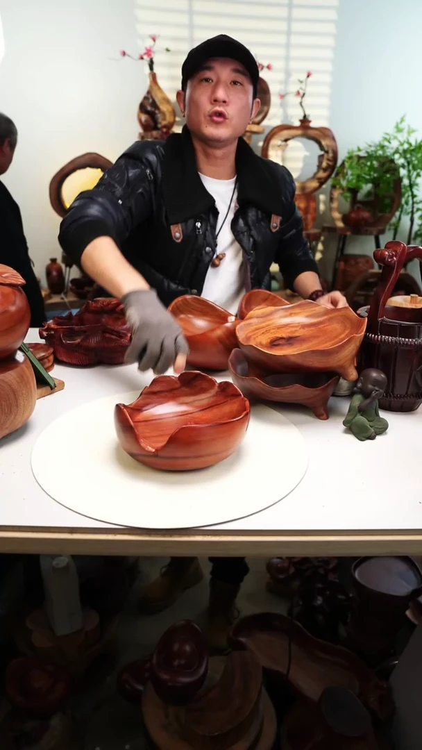 木香樟木摆件/石榴盆