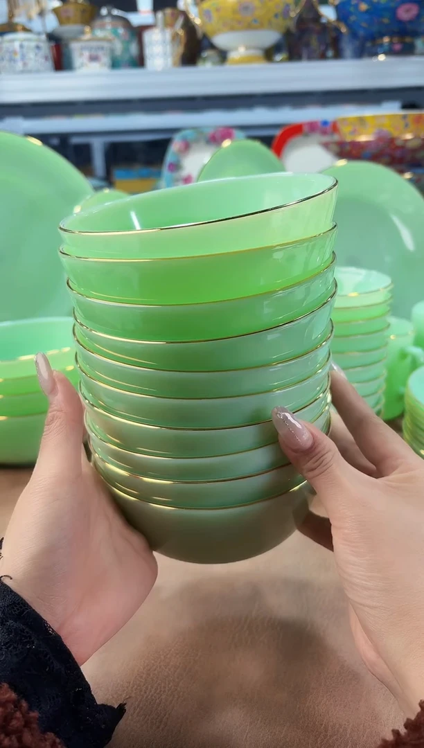 玉瓷5.5英寸饭碗10个