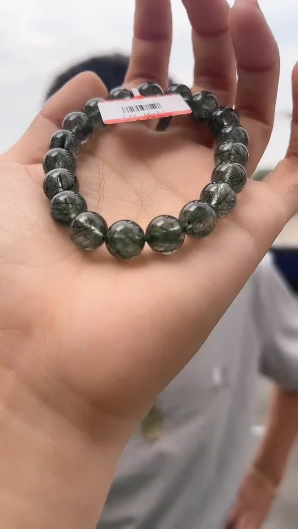 发晶手链未镶嵌天然绿发晶手串多样性发一10mm