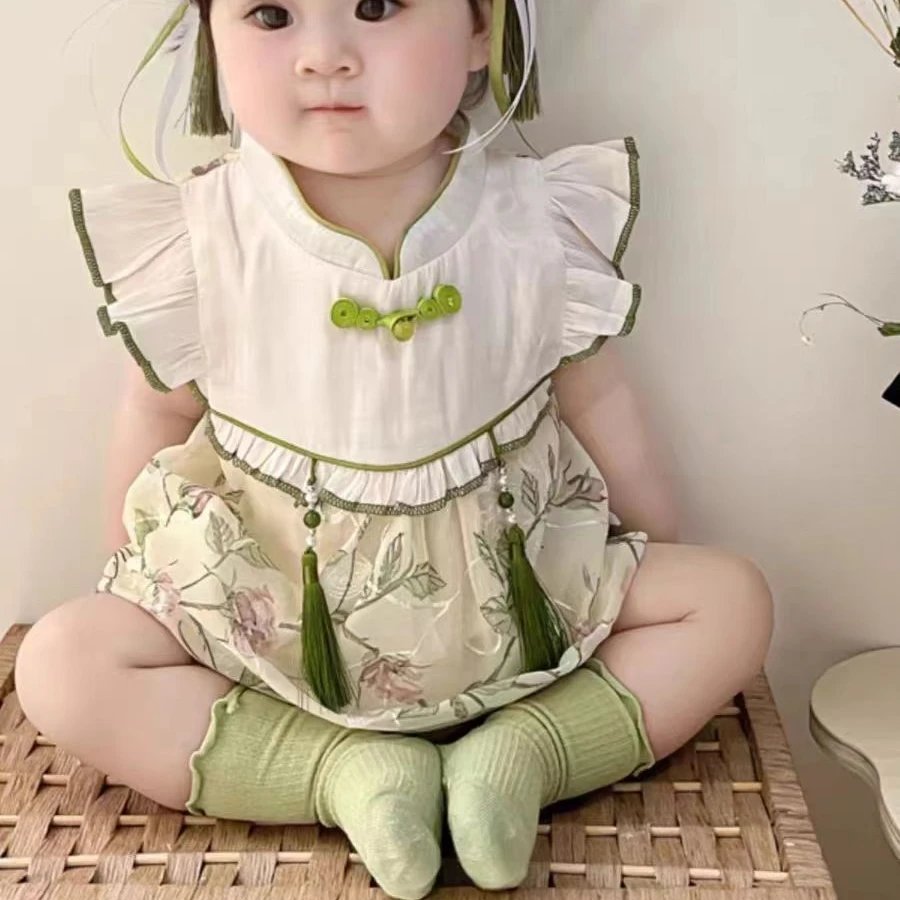 福利款上新！！0232【绿野仙踪】夏季女宝碎花洋气公主宝宝婴儿包屁衣
