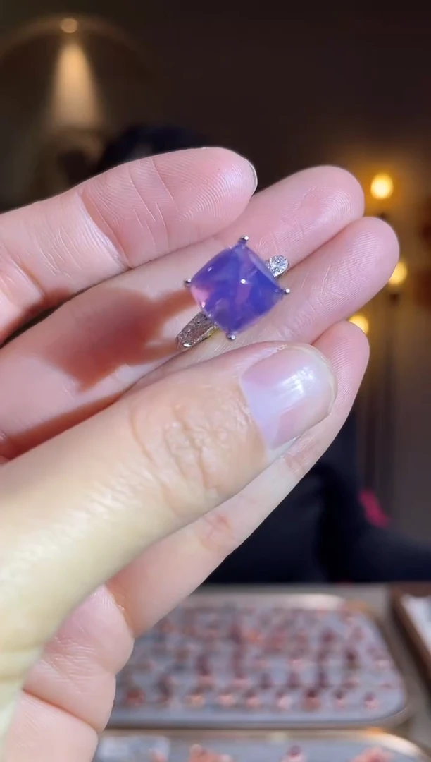 银S925镶嵌戒指水晶手饰