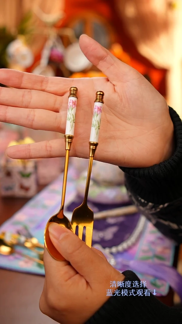 Miss甜美物甄选-安娜16点沙拉花园画片叉勺组合装