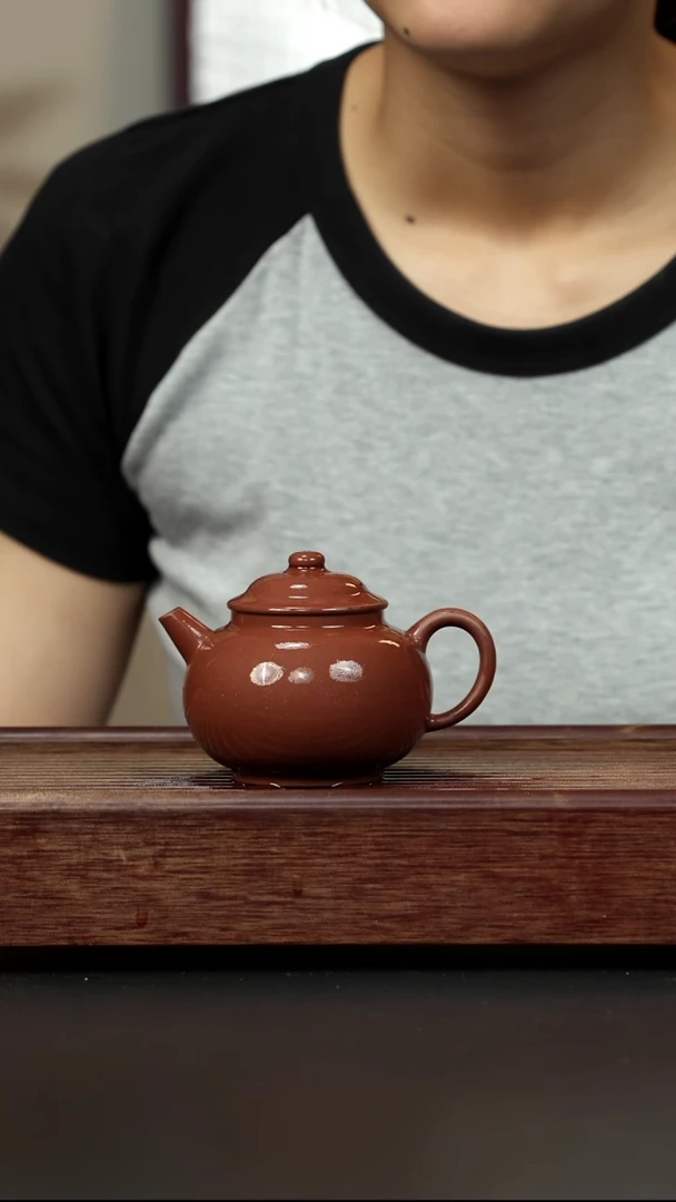 紫砂茶壶底槽清 大彬圆珠 全手